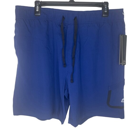 RBX Mens Royal Blue Training Shorts XL 7" Inseam Elastic Waistband W/ Drawstring - Picture 2 of 12